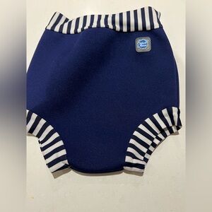 Splash about Blue and White Striped Kids Swim Diaper